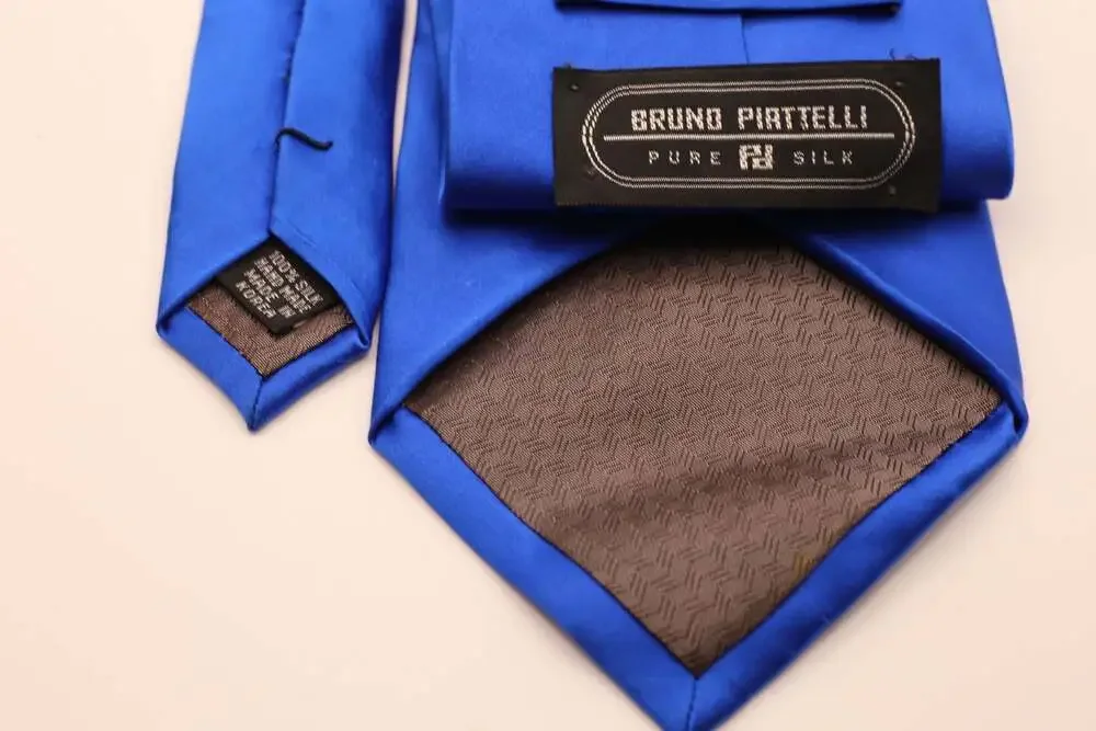 Bruno Piattelli Royal Blue Solid 100% Silk Necktie